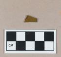 Glass, amber flat glass fragment