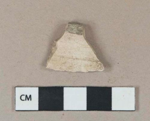 Burned refined earthenware rim sherd