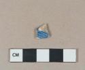 Blue transfer printed pearlware rim sherd