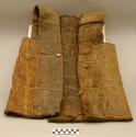 Man's vest of beaten bark - double thickness, stitched with fibre cord