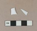 White undecorated milk glass vessel body fragments