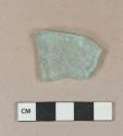 Aqua vessel glass fragment, weathered