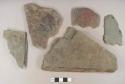 Gray mudstone fragments, possibly architectural