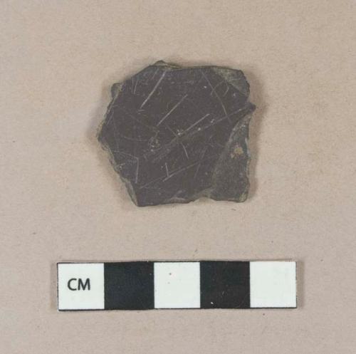 Writing slate fragment with incised lines