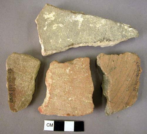 13 potsherds - plain wares