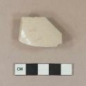 Buff bodied, buff glazed stoneware body sherd