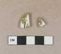 Polychrome hand painted pearlware body sherds