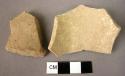 4 potsherds - buff ware of matt painted type