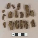 Unidentified iron nail fragments; unidentified iron fragments