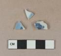 Blue hand painted porcelain body sherds