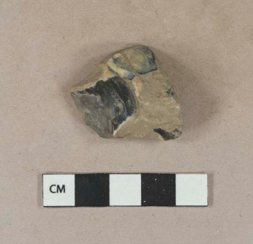 Chipped flint fragment, some cortex present