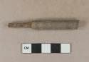 Unidentified ferrous metal hardware fragment, rod inside a tube