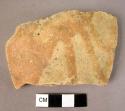 Fragment of elongated pottery vase; potsherd - trickle ornament