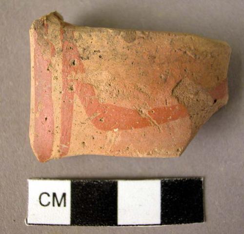 Painted pottery handle fragment