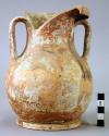 Red pottery figure vase (very poor) - 2 handles