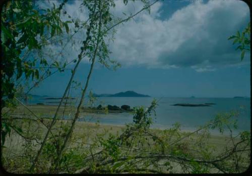 Tobago (center) and mouth of river (left)