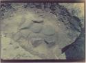 Grave showing stone "roof"