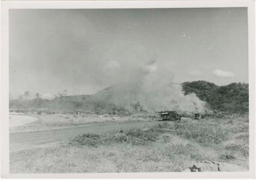 Army burning grasses