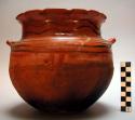 Cooking vessel, pottery, glazed