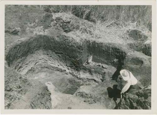 Area A, Trench 7, north face of first cut