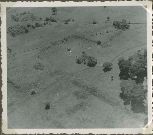 Aerial photograph of fields