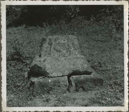 Closeup of stone object