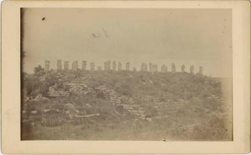 Stone steps and standing stone pillars