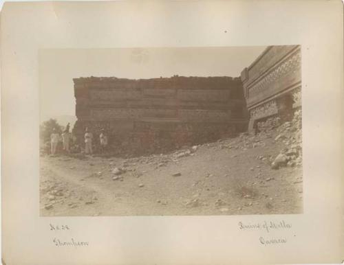 Group of people in front of building corner