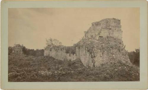 View of one wall of Great Ball Court