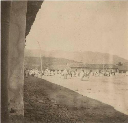 Crowd of people in plaza