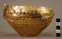 Gold cup with handle - plaster cast
