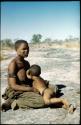 Slide from Marshall Expedition: "Woman and child, wife of lazy man"