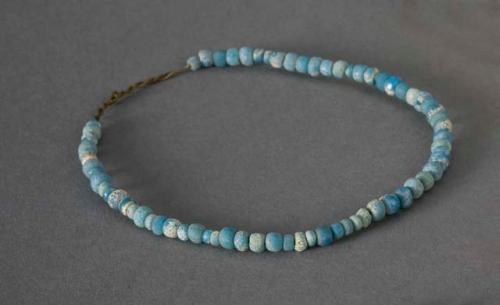 Tiny light blue glass beads