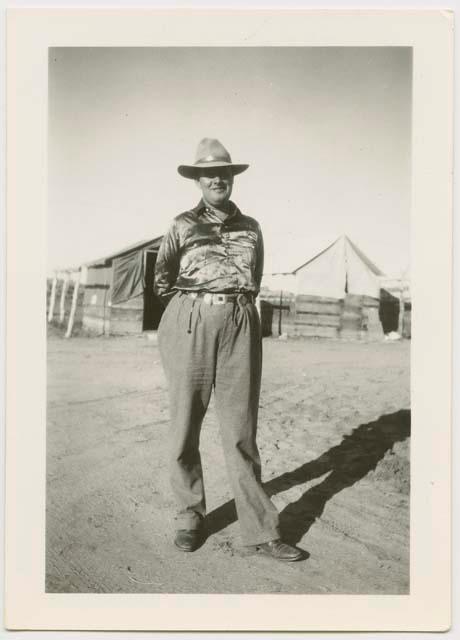 Jo Brew in his satin shirt