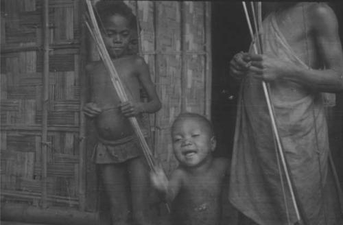 Young child, Padafan, asking for a balloon, part of a behavior sequence