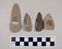 Chipped stone, flint unifaces, possibly projectile points