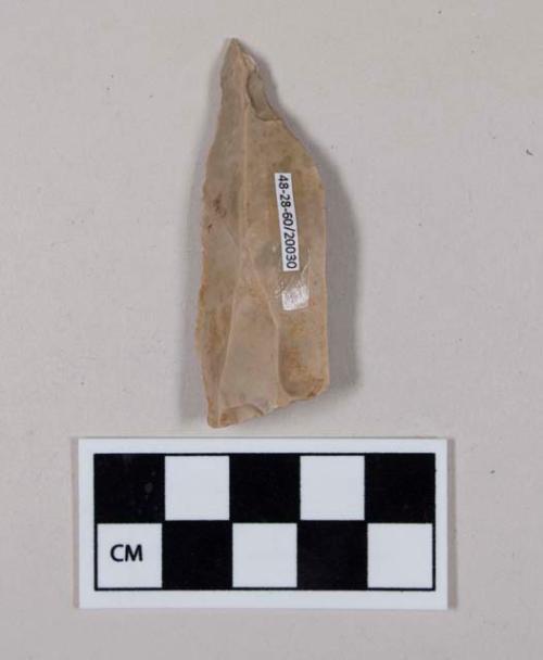 Chipped stone, flint uniface projectile point