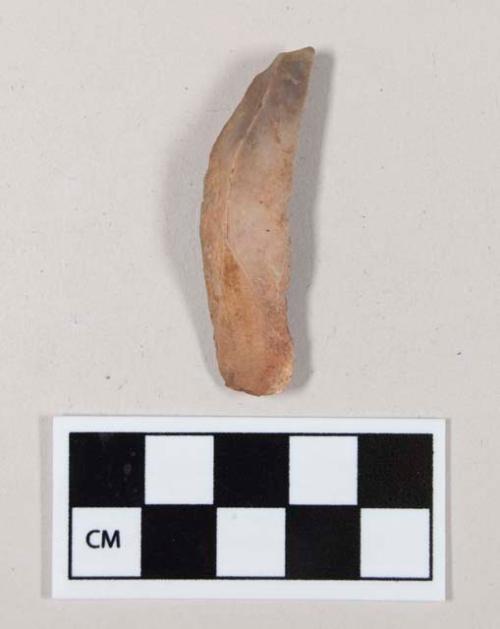 Chipped stone, flint blade, evidence of use or possible retouching