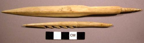 Ivory spear or harpoon points