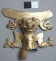 Gold plated copper anthropomorphic figurine
