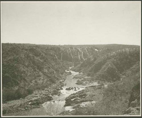 Ruacana Falls and rapids below (print is a cropped image)