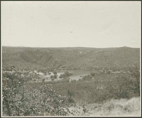 View below Ruacana Falls (print is a cropped image)