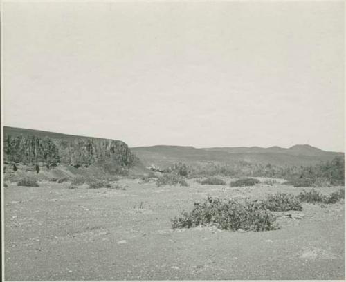 Mesa, with hills in distance (print is a cropped image)