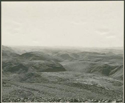 View of hills (print is a cropped image)