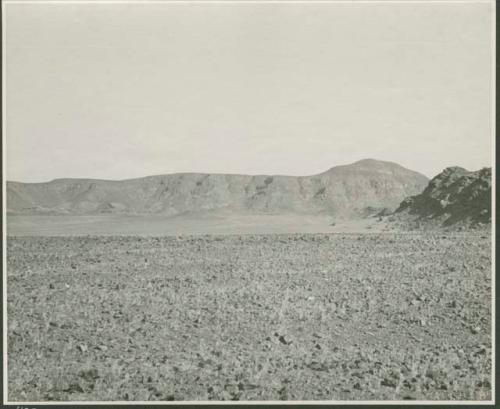 View of hills (print is a cropped image)