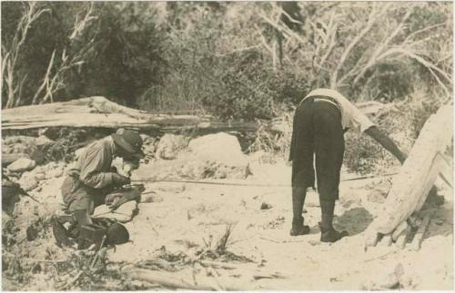 Sylvanus Griswold Morley photographing Tulum stela