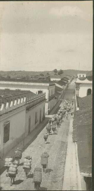 Street through town, possibly Quiche