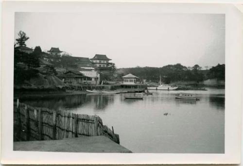 Boats and buildings along shore