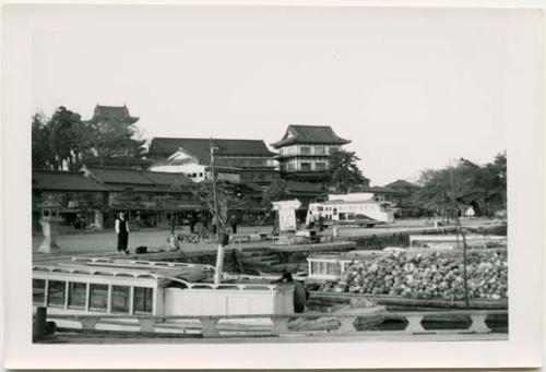 Boats and buildings along shore