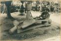 Ifugao man sitting on resting bench